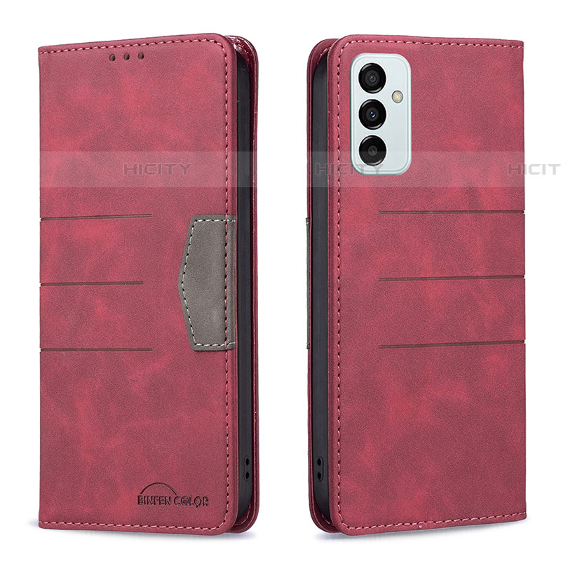 Handytasche Stand Schutzhülle Flip Leder Hülle B01F für Samsung Galaxy F23 5G Rot