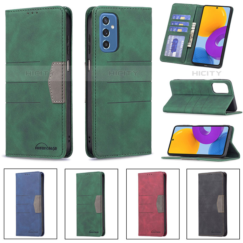 Handytasche Stand Schutzhülle Flip Leder Hülle B01F für Samsung Galaxy M52 5G groß