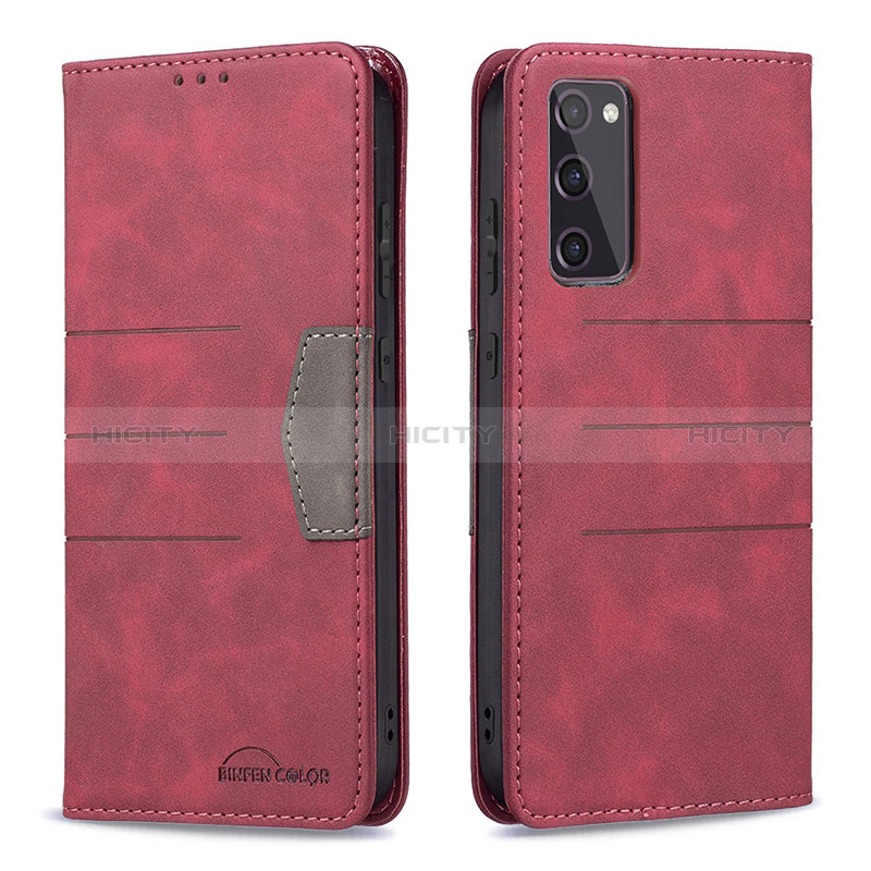 Handytasche Stand Schutzhülle Flip Leder Hülle B01F für Samsung Galaxy S20 FE (2022) 5G Rot