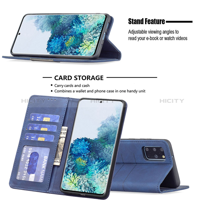 Handytasche Stand Schutzhülle Flip Leder Hülle B01F für Samsung Galaxy S20 Plus 5G groß