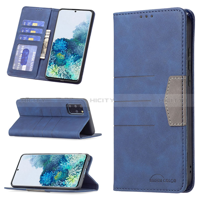 Handytasche Stand Schutzhülle Flip Leder Hülle B01F für Samsung Galaxy S20 Plus 5G groß