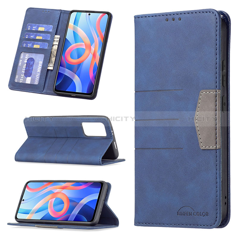 Handytasche Stand Schutzhülle Flip Leder Hülle B01F für Xiaomi Poco M4 Pro 5G