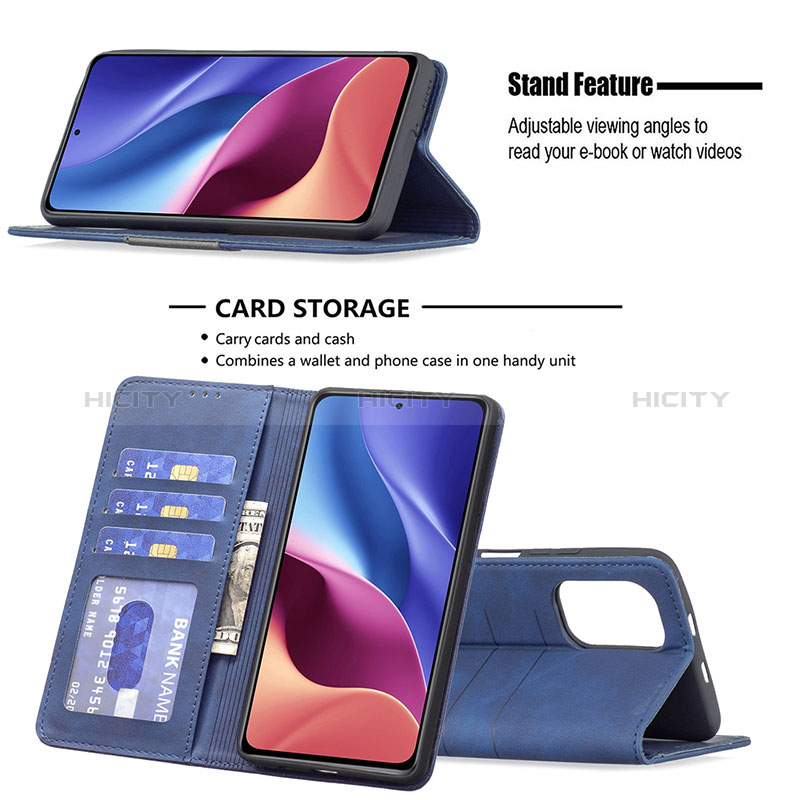 Handytasche Stand Schutzhülle Flip Leder Hülle B01F für Xiaomi Redmi K40 Pro 5G groß