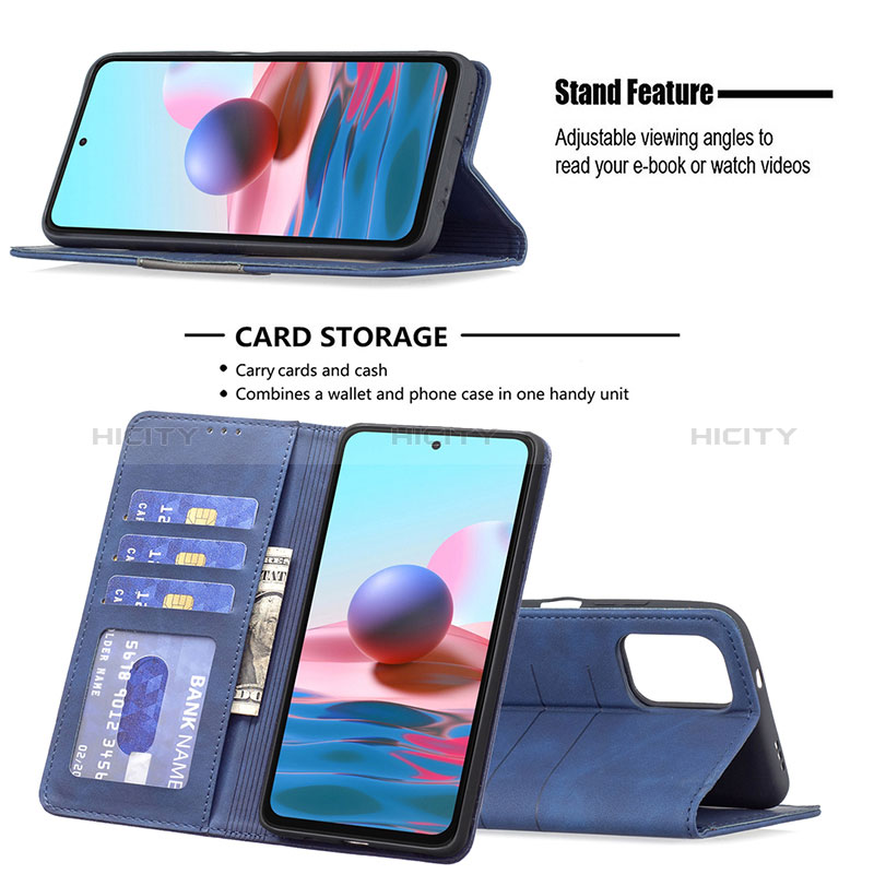 Handytasche Stand Schutzhülle Flip Leder Hülle B01F für Xiaomi Redmi Note 10 4G