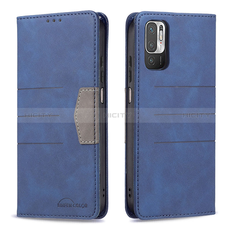 Handytasche Stand Schutzhülle Flip Leder Hülle B01F für Xiaomi Redmi Note 10 5G Blau Plus