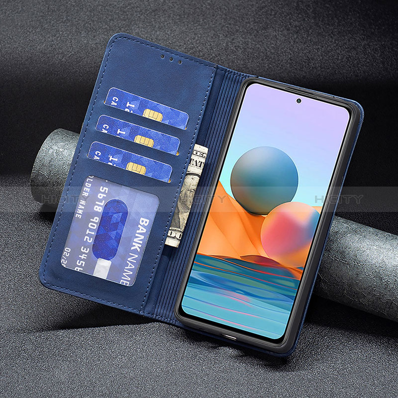 Handytasche Stand Schutzhülle Flip Leder Hülle B01F für Xiaomi Redmi Note 10 Pro 4G groß