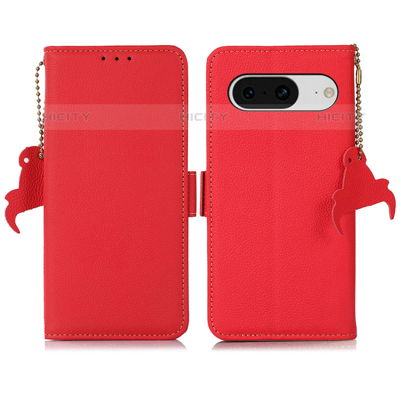 Handytasche Stand Schutzhülle Flip Leder Hülle B01H für Google Pixel 8 5G Rot