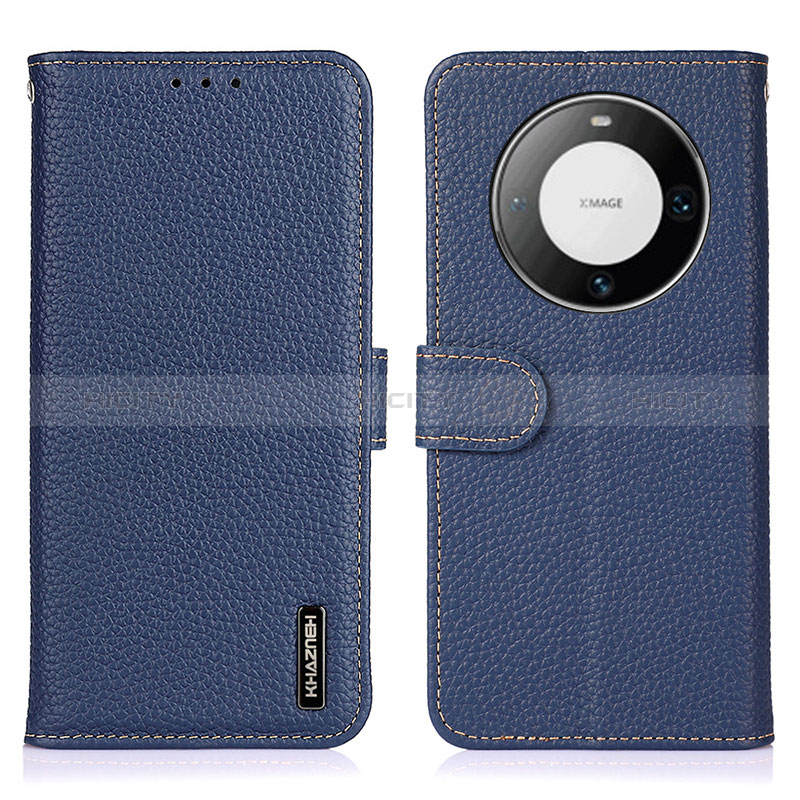 Handytasche Stand Schutzhülle Flip Leder Hülle B01H für Huawei Mate 60 Pro Blau