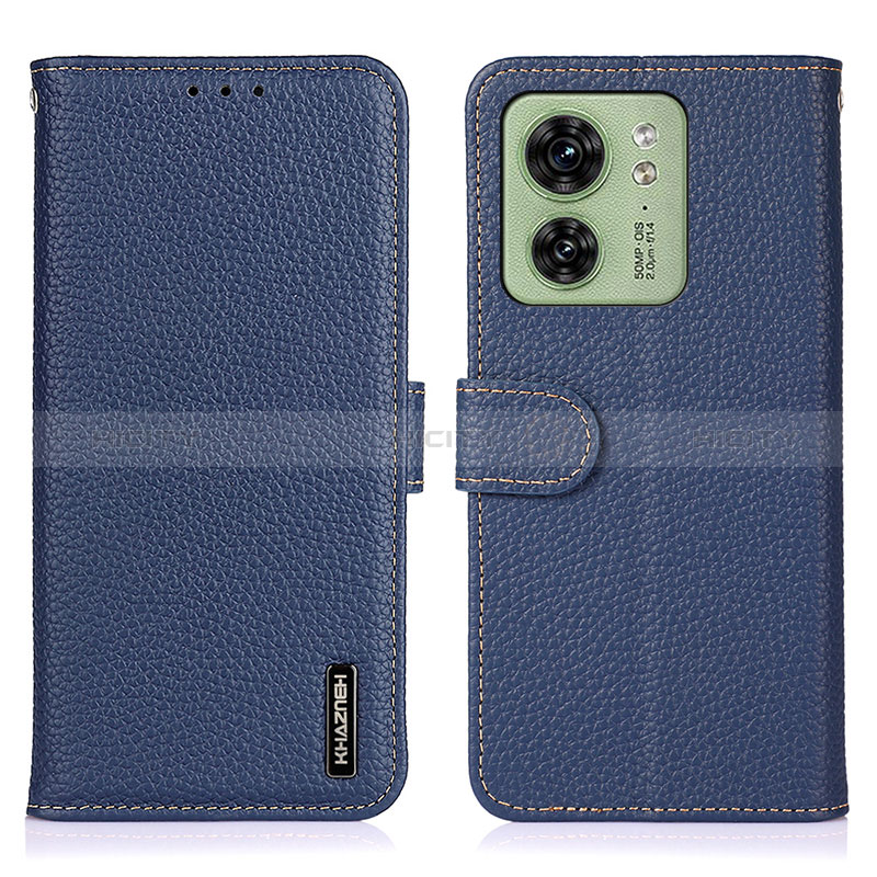 Handytasche Stand Schutzhülle Flip Leder Hülle B01H für Motorola Moto Edge 40 5G Blau