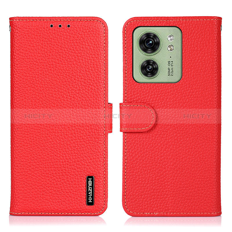 Handytasche Stand Schutzhülle Flip Leder Hülle B01H für Motorola Moto Edge 40 5G Rot Plus