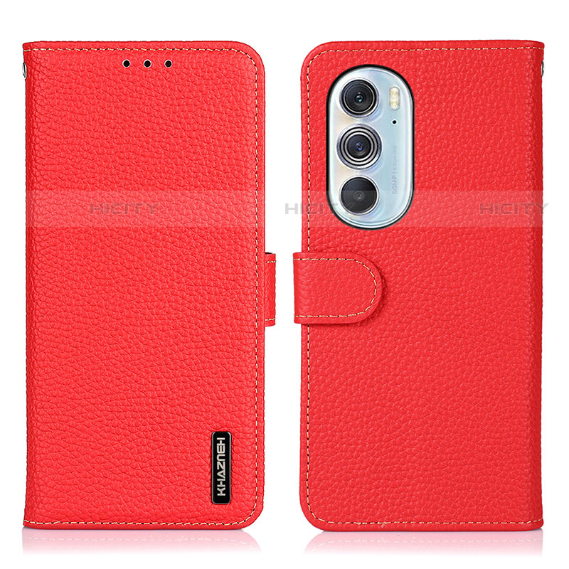 Handytasche Stand Schutzhülle Flip Leder Hülle B01H für Motorola Moto Edge X30 5G Rot