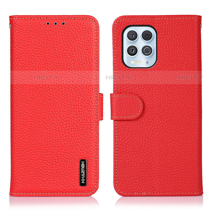 Handytasche Stand Schutzhülle Flip Leder Hülle B01H für Motorola Moto G100 5G Rot