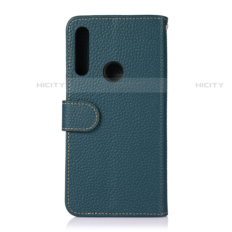 Handytasche Stand Schutzhülle Flip Leder Hülle B01H für Motorola Moto One Fusion Plus Grün