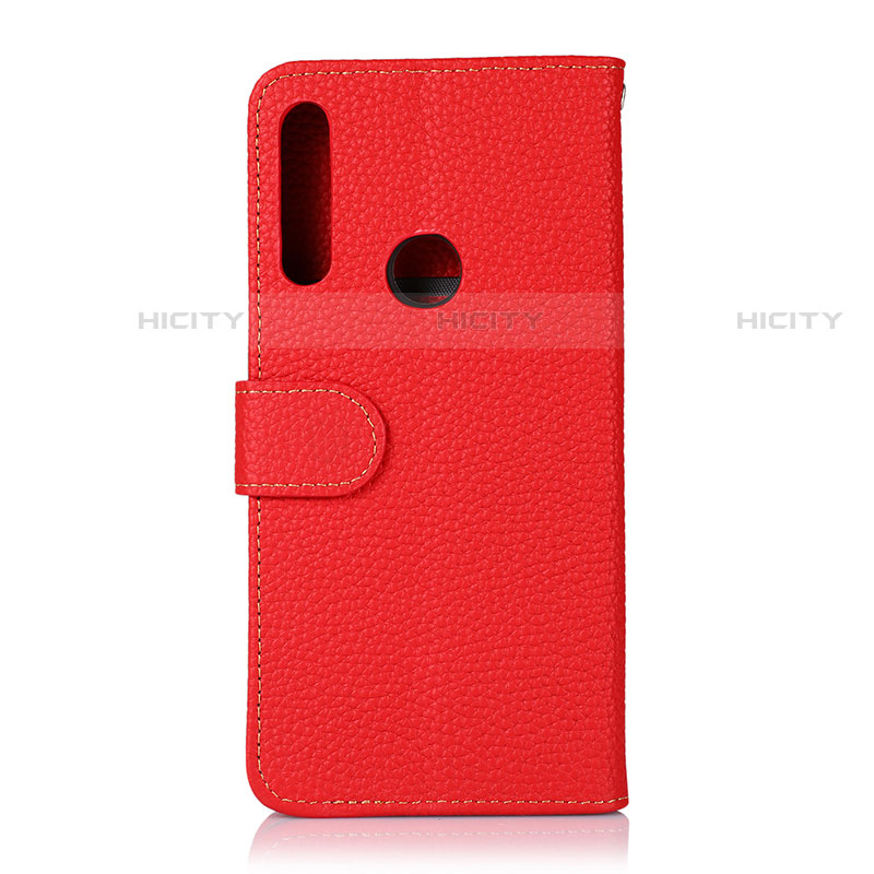 Handytasche Stand Schutzhülle Flip Leder Hülle B01H für Motorola Moto One Fusion Plus Rot