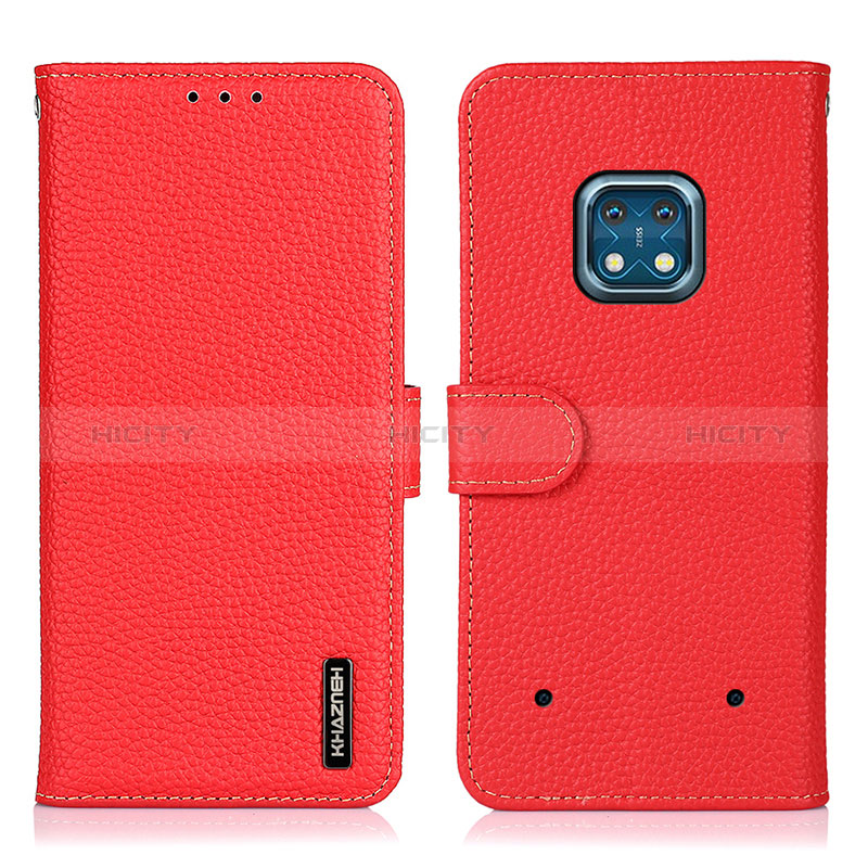 Handytasche Stand Schutzhülle Flip Leder Hülle B01H für Nokia XR20 Rot Plus