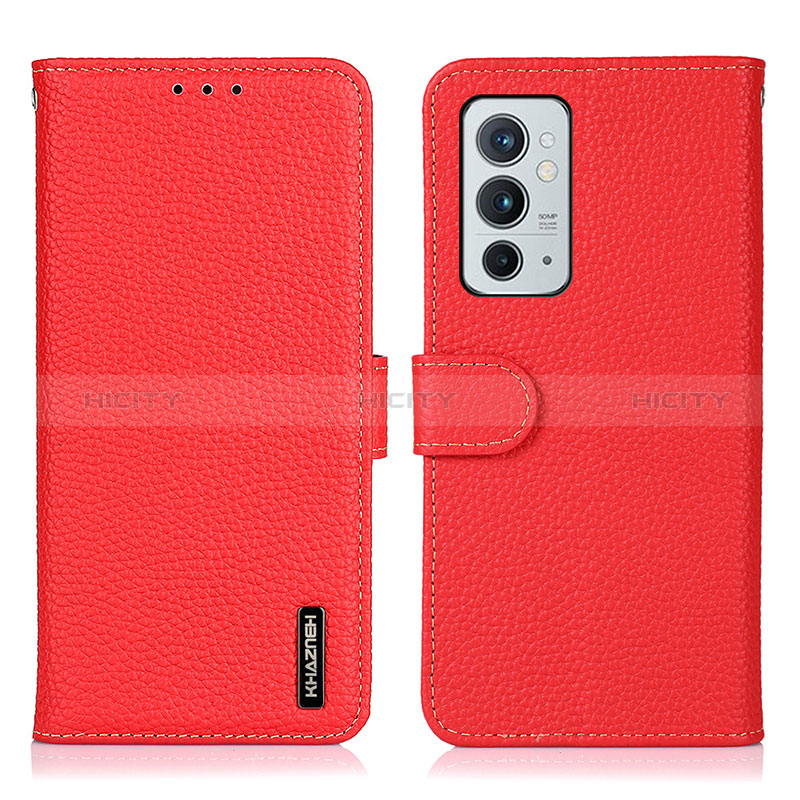 Handytasche Stand Schutzhülle Flip Leder Hülle B01H für OnePlus 9RT 5G Rot Plus