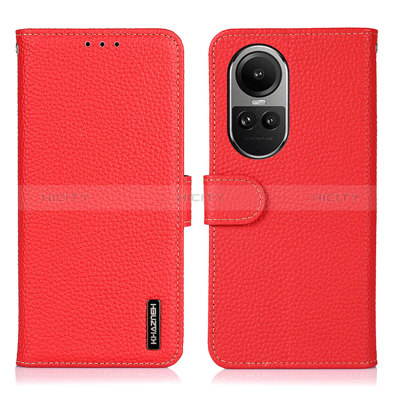 Handytasche Stand Schutzhülle Flip Leder Hülle B01H für Oppo Reno10 Pro 5G Rot