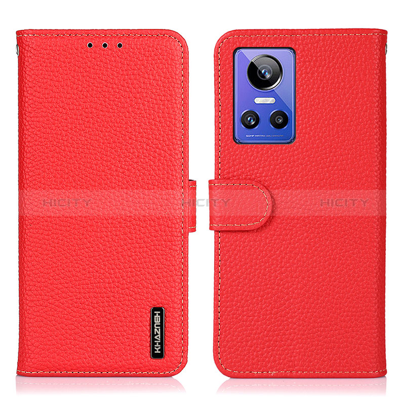 Handytasche Stand Schutzhülle Flip Leder Hülle B01H für Realme GT Neo3 5G Rot Plus