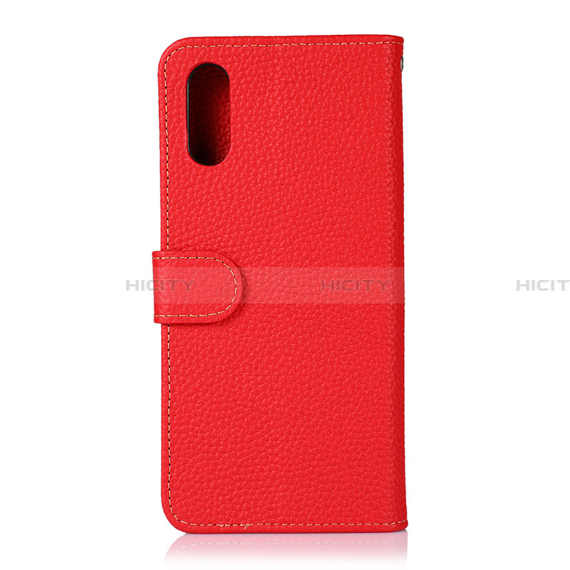 Handytasche Stand Schutzhülle Flip Leder Hülle B01H für Samsung Galaxy A02 Rot Plus