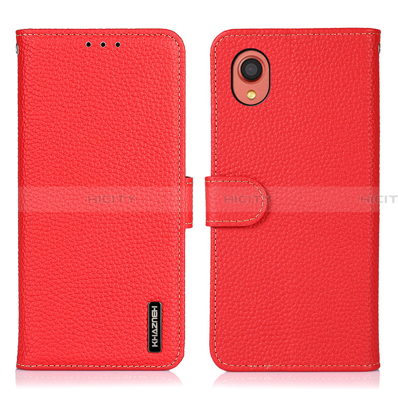 Handytasche Stand Schutzhülle Flip Leder Hülle B01H für Samsung Galaxy A22 5G SC-56B Rot