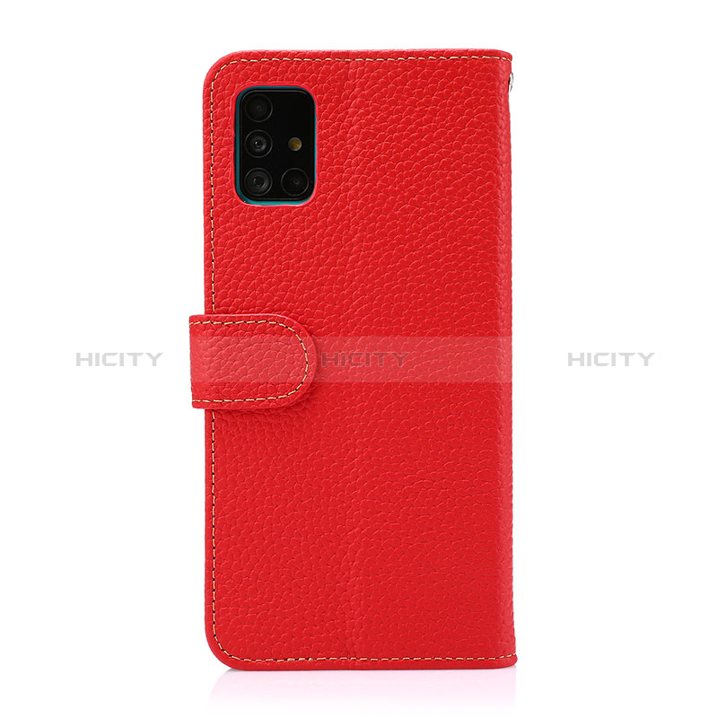 Handytasche Stand Schutzhülle Flip Leder Hülle B01H für Samsung Galaxy A51 5G Rot Plus