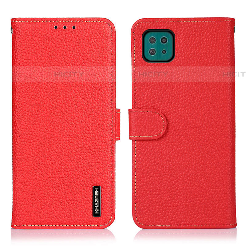 Handytasche Stand Schutzhülle Flip Leder Hülle B01H für Samsung Galaxy F42 5G Rot