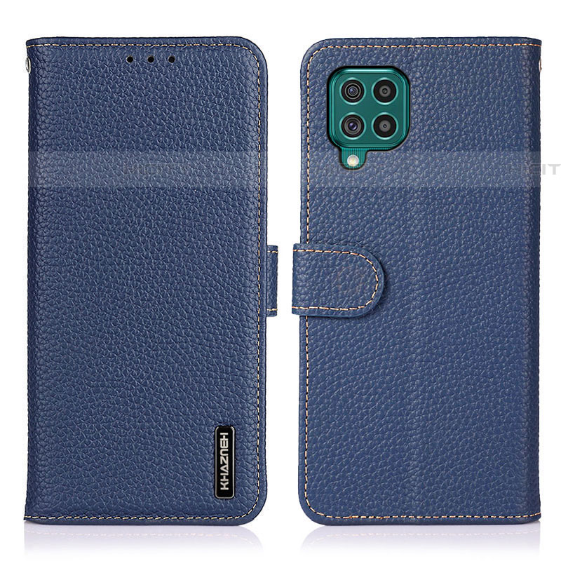 Handytasche Stand Schutzhülle Flip Leder Hülle B01H für Samsung Galaxy F62 5G Blau