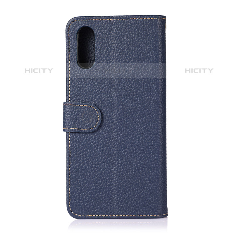 Handytasche Stand Schutzhülle Flip Leder Hülle B01H für Samsung Galaxy M02 Blau Plus