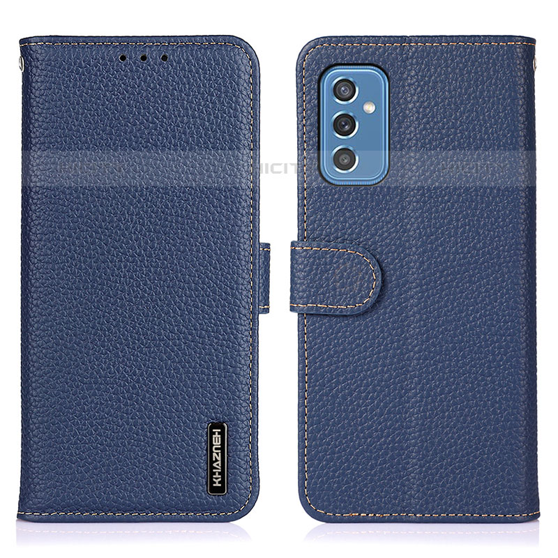 Handytasche Stand Schutzhülle Flip Leder Hülle B01H für Samsung Galaxy M52 5G Blau Plus