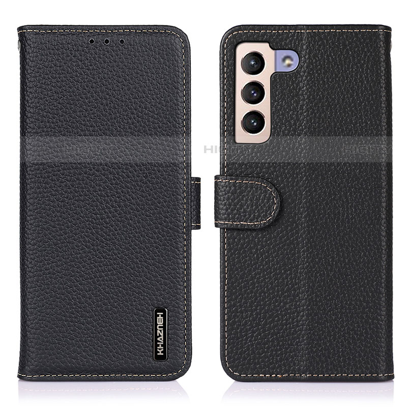 Handytasche Stand Schutzhülle Flip Leder Hülle B01H für Samsung Galaxy S21 FE 5G Schwarz