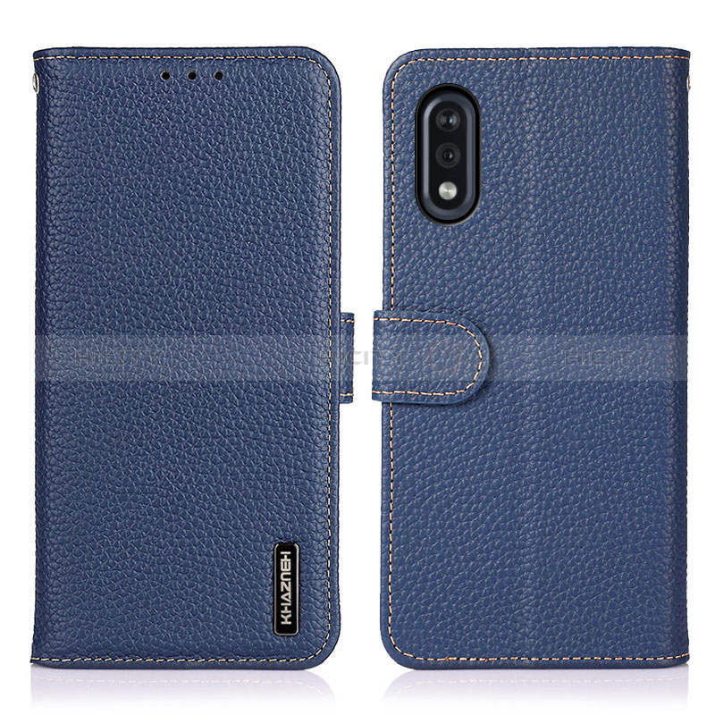 Handytasche Stand Schutzhülle Flip Leder Hülle B01H für Sony Xperia Ace II Blau