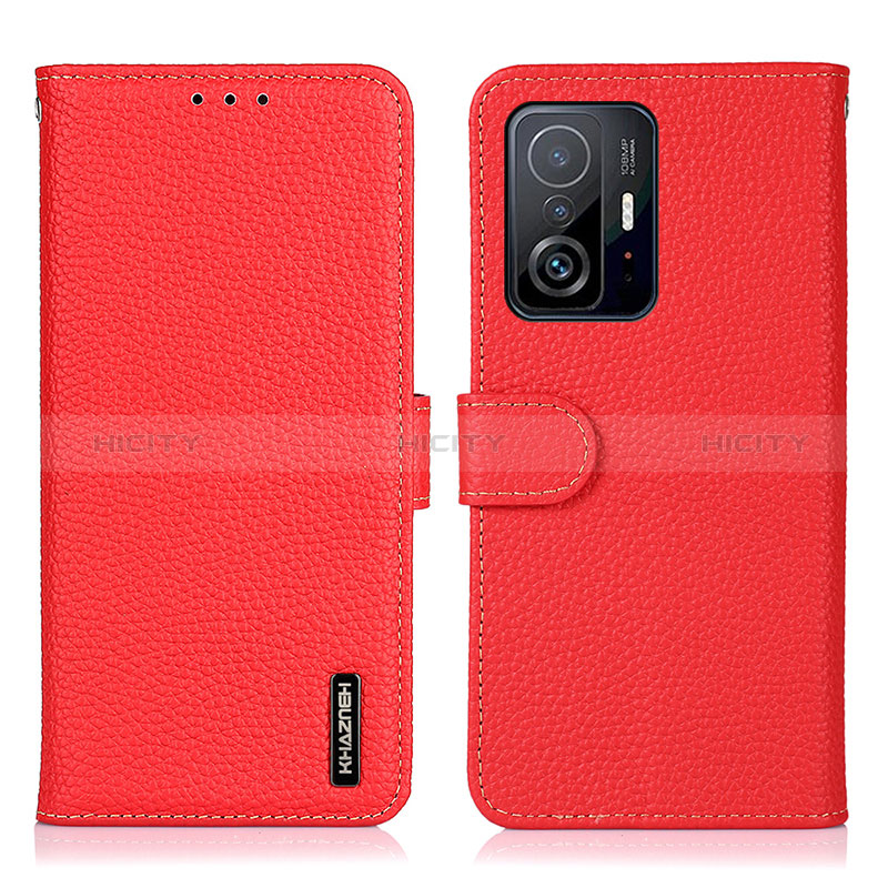 Handytasche Stand Schutzhülle Flip Leder Hülle B01H für Xiaomi Mi 11T Pro 5G Rot Plus