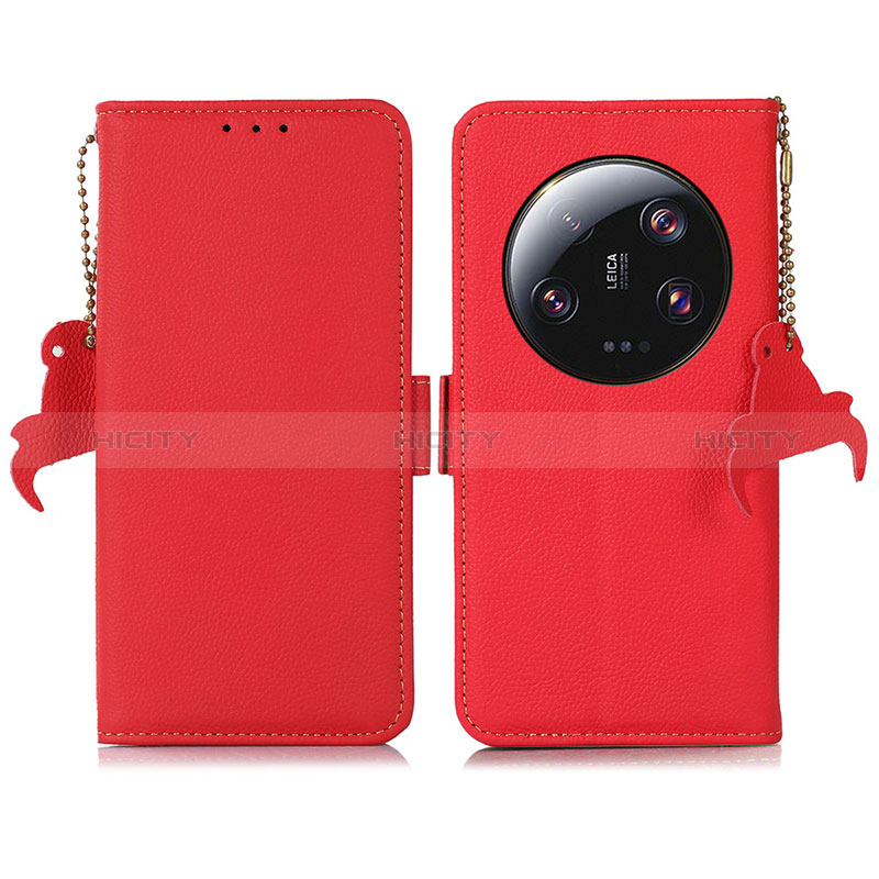 Handytasche Stand Schutzhülle Flip Leder Hülle B01H für Xiaomi Mi 13 Ultra 5G Rot Plus