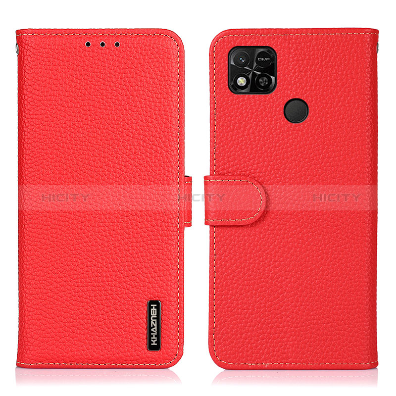 Handytasche Stand Schutzhülle Flip Leder Hülle B01H für Xiaomi POCO C3 Rot