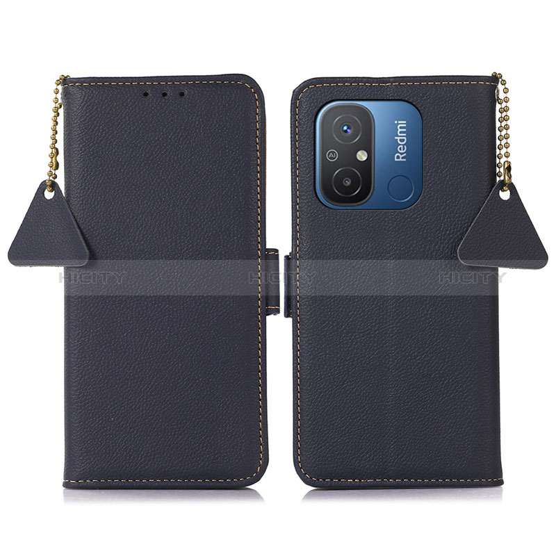 Handytasche Stand Schutzhülle Flip Leder Hülle B01H für Xiaomi Poco C55 Blau