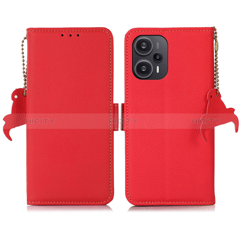 Handytasche Stand Schutzhülle Flip Leder Hülle B01H für Xiaomi Poco F5 5G Rot