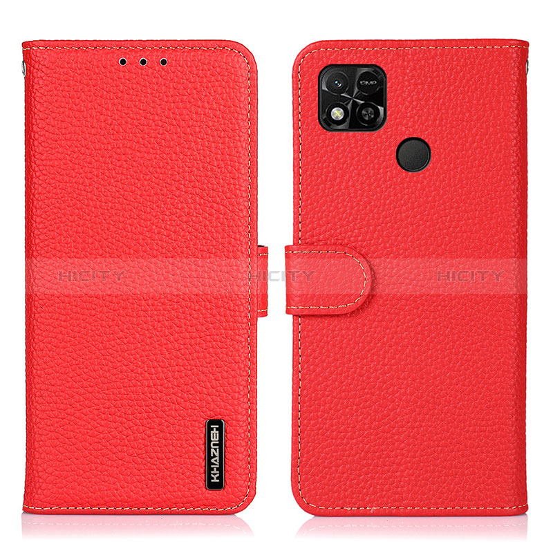 Handytasche Stand Schutzhülle Flip Leder Hülle B01H für Xiaomi Redmi 9 Activ Rot