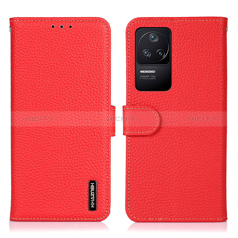 Handytasche Stand Schutzhülle Flip Leder Hülle B01H für Xiaomi Redmi K40S 5G Rot