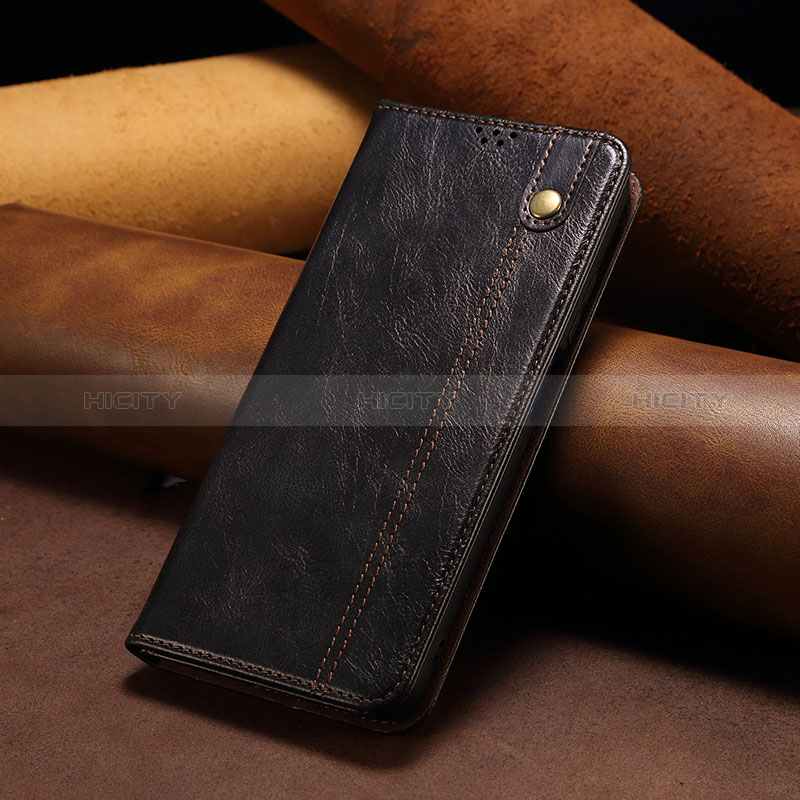 Handytasche Stand Schutzhülle Flip Leder Hülle B01S für Huawei Honor X6a Schwarz Plus