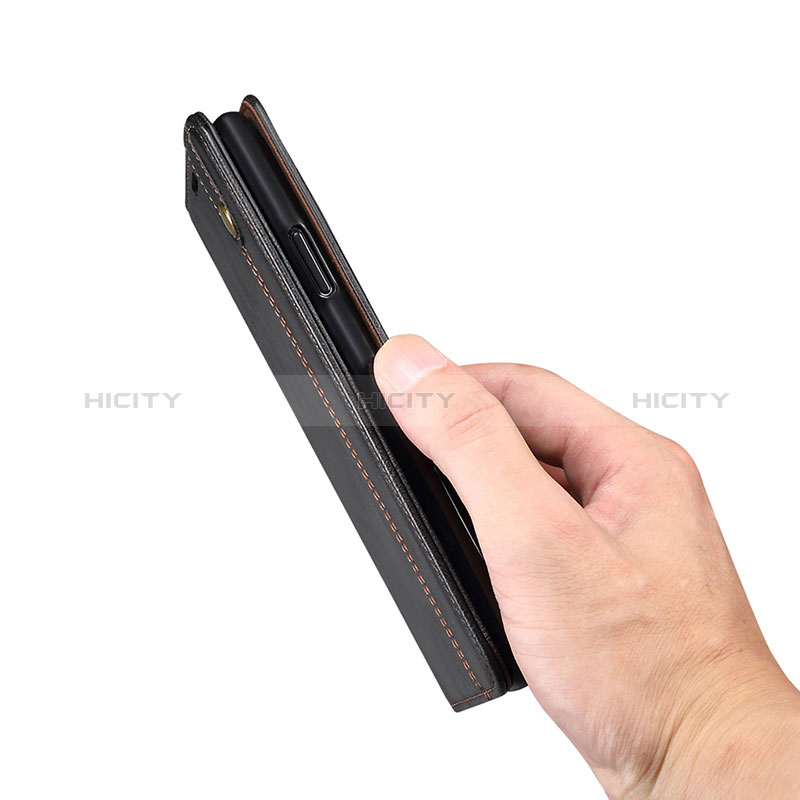 Handytasche Stand Schutzhülle Flip Leder Hülle B01S für Samsung Galaxy A22s 5G groß