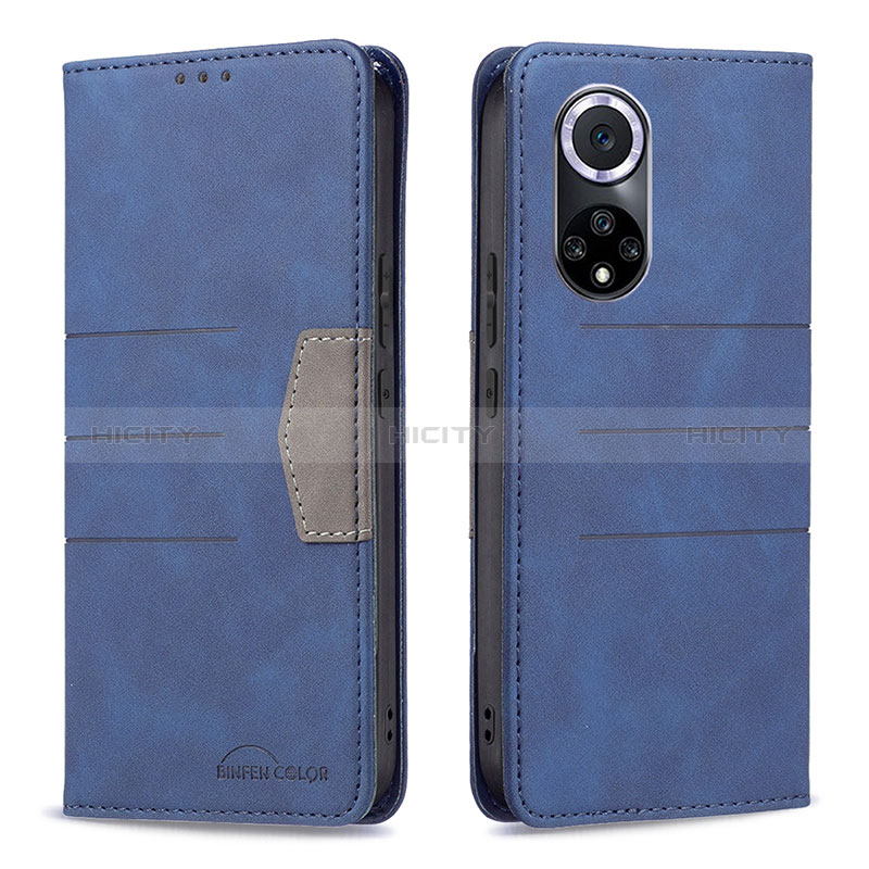 Handytasche Stand Schutzhülle Flip Leder Hülle B02F für Huawei Honor 50 5G Blau