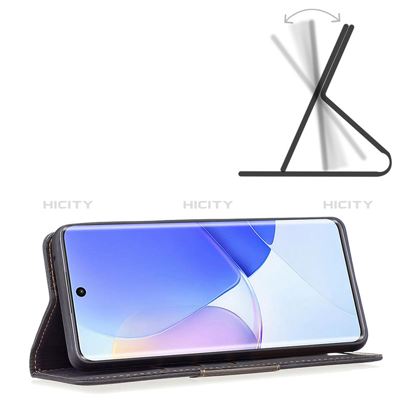 Handytasche Stand Schutzhülle Flip Leder Hülle B02F für Huawei Nova 9 groß