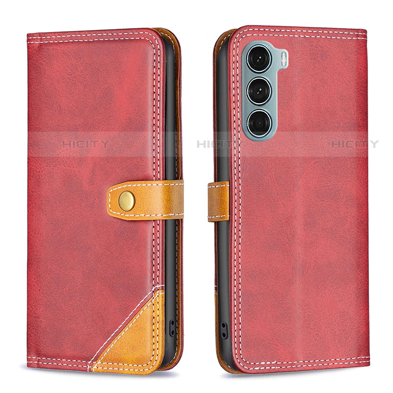 Handytasche Stand Schutzhülle Flip Leder Hülle B02F für Motorola Moto Edge S30 5G Rot Plus