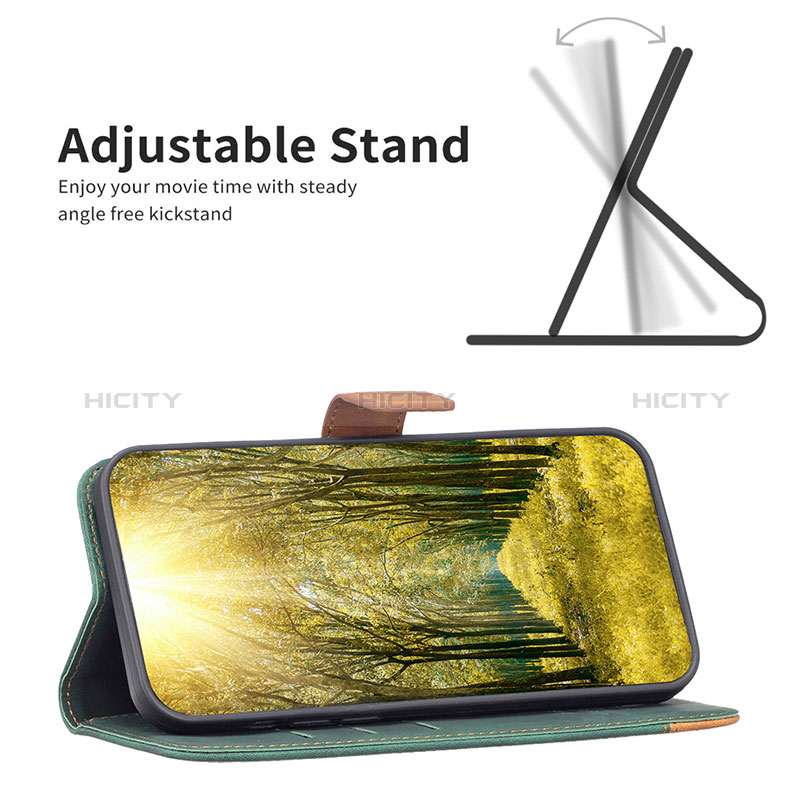 Handytasche Stand Schutzhülle Flip Leder Hülle B02F für Oppo A96 4G