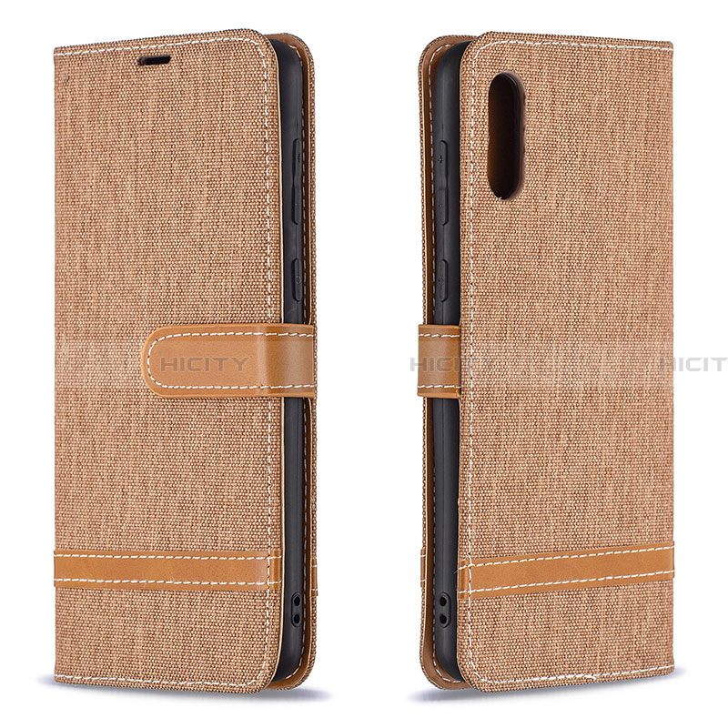 Handytasche Stand Schutzhülle Flip Leder Hülle B02F für Samsung Galaxy A02 Gold