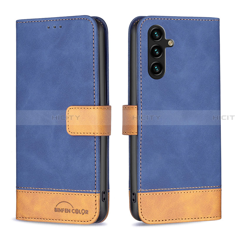 Handytasche Stand Schutzhülle Flip Leder Hülle B02F für Samsung Galaxy A13 5G groß