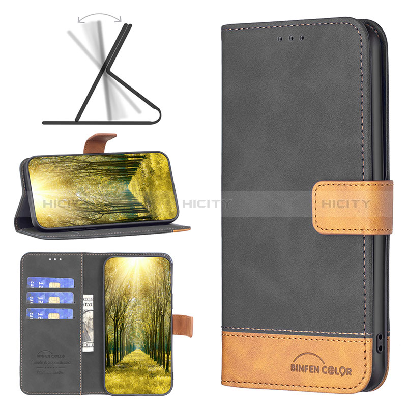 Handytasche Stand Schutzhülle Flip Leder Hülle B02F für Samsung Galaxy A23e 5G