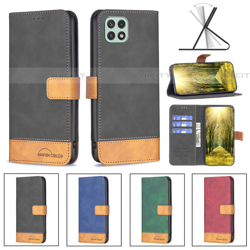 Handytasche Stand Schutzhülle Flip Leder Hülle B02F für Samsung Galaxy F42 5G