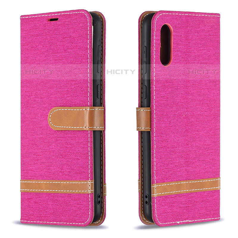 Handytasche Stand Schutzhülle Flip Leder Hülle B02F für Samsung Galaxy M02 Pink Plus