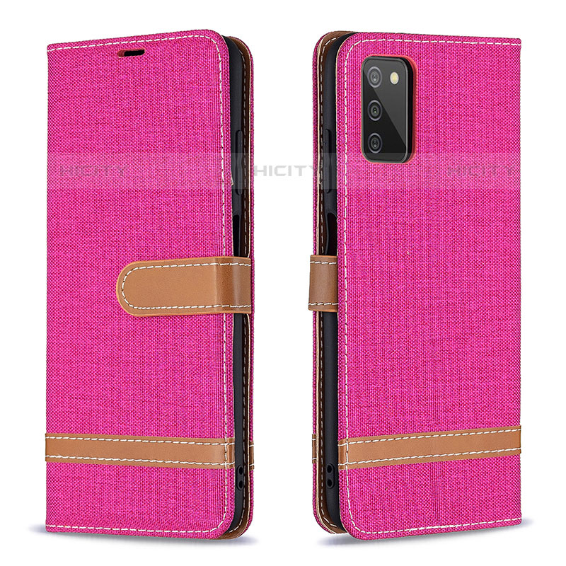 Handytasche Stand Schutzhülle Flip Leder Hülle B02F für Samsung Galaxy M02s Pink